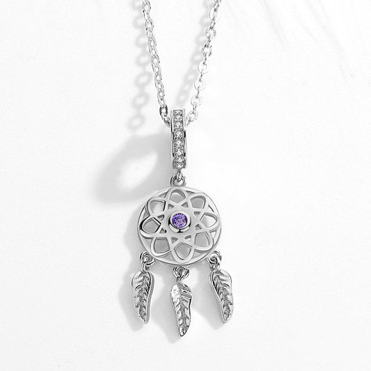 Dreamcatcher Charm for Bracelet Necklace 925 Sterling Silver in Gold, Rose Gold, Silver, Cubic Zirconia for Women Girls