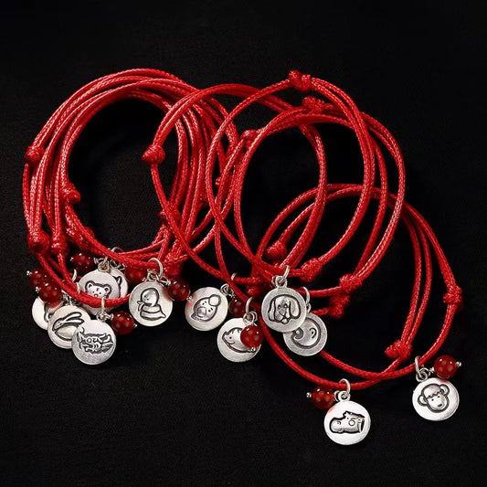 12 Chinese Zodiac Red String Bracelet - Good Luck Protection