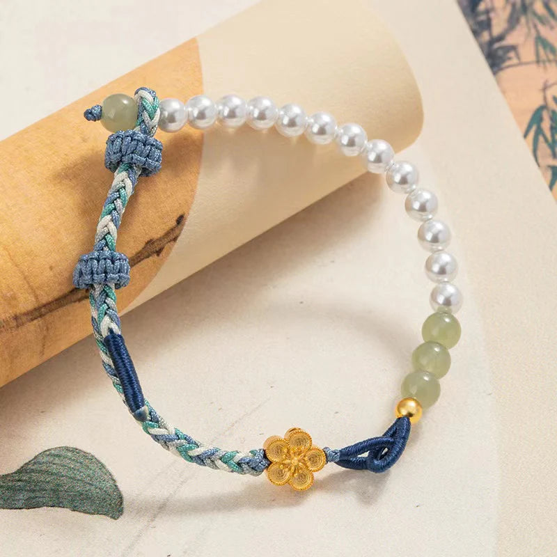 Lotus Flower Handmade Rope Bracelet - Inner Peace