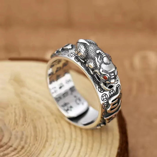 Pixiu Heart Sutra Ring