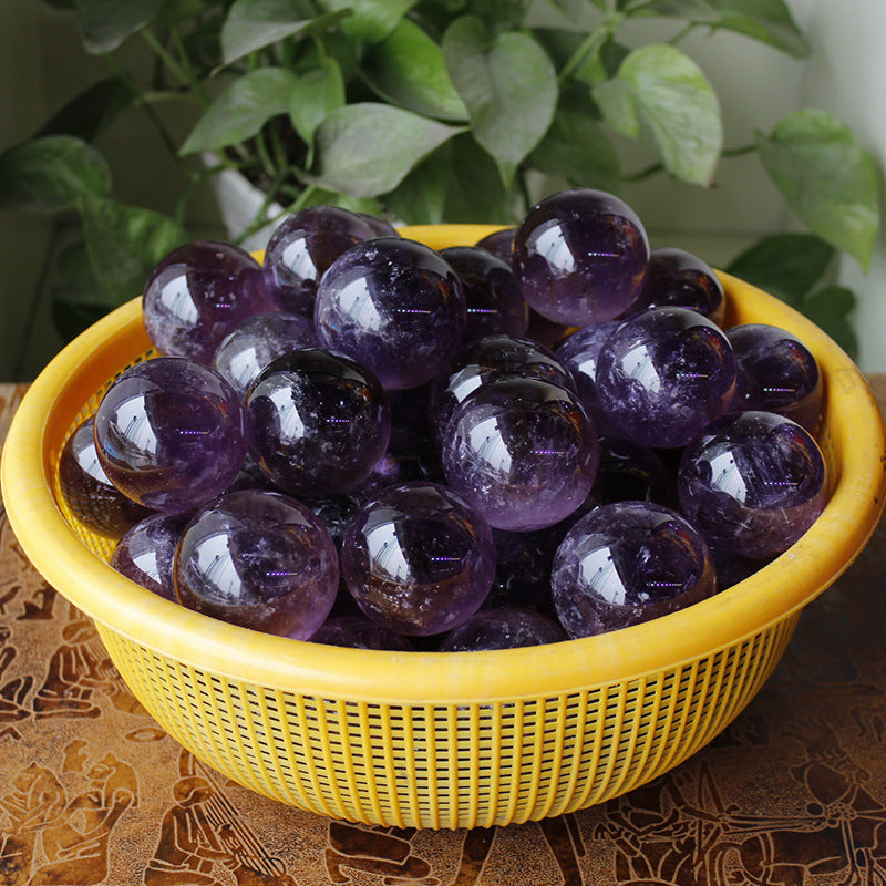 Amethyst Crystal Decorative Ball with Stand Crystal Sphere - Reiki Gifts - Meditation Gifts - Feng Shui