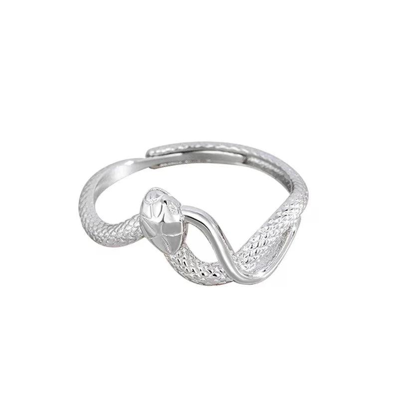 Zodiac Animal Snake 925 Silver Ring - Calm And Courageous