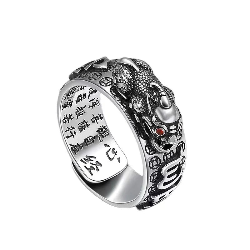 Pixiu Heart Sutra Ring