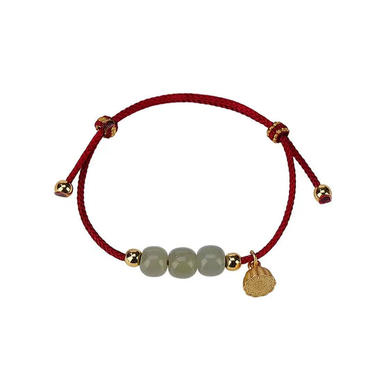 Lotus Flower Red String Bracelet - Purity and Perfection