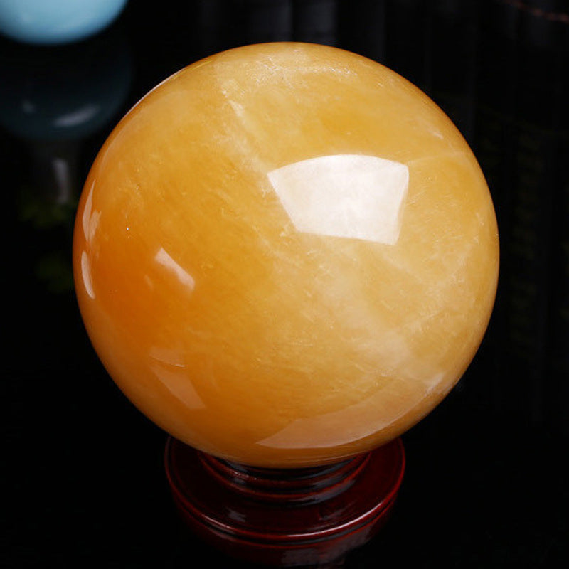 Natural Crystal Ball Feng Shui Lucky Crystal Sphere, Witchcraft Gazing Balls, Home Furnishing Office Living Room Fortune Telling Ball