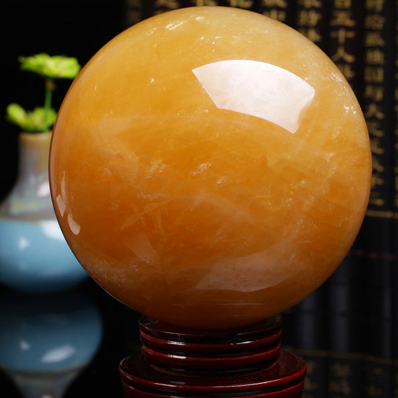 Natural Crystal Ball Feng Shui Lucky Crystal Sphere, Witchcraft Gazing Balls, Home Furnishing Office Living Room Fortune Telling Ball