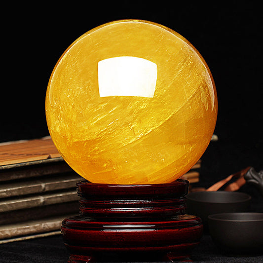 Natural Crystal Ball Feng Shui Lucky Crystal Sphere, Witchcraft Gazing Balls, Home Furnishing Office Living Room Fortune Telling Ball