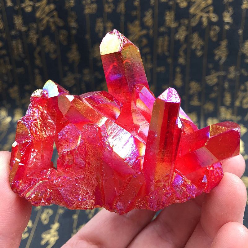 Rare Red Flame Natural Crystal Cluster Specimen, Home Decoration Stone, Wedding Decoration Aquarium