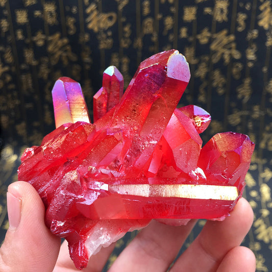 Rare Red Flame Natural Crystal Cluster Specimen, Home Decoration Stone, Wedding Decoration Aquarium