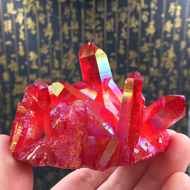 Rare Red Flame Natural Crystal Cluster Specimen, Home Decoration Stone, Wedding Decoration Aquarium