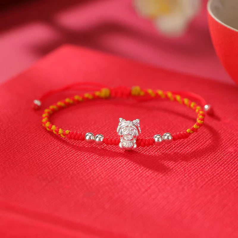 2024 Yeaf of Dragon Red String Bracelet - 925 Sterling Silver Product Details