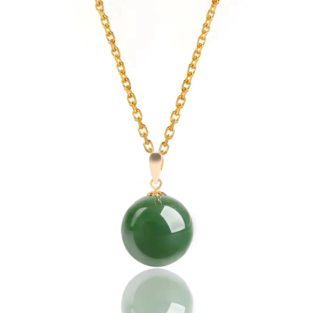 Natural Burma Jadeite Pendant Necklace - Balance And Harmony