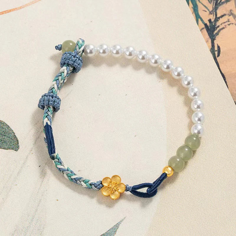 Lotus Flower Handmade Rope Bracelet - Inner Peace