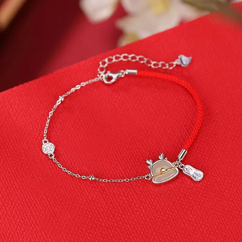 Zodiac Dragon Silver Bracelet - Luck Prosperity Product Details