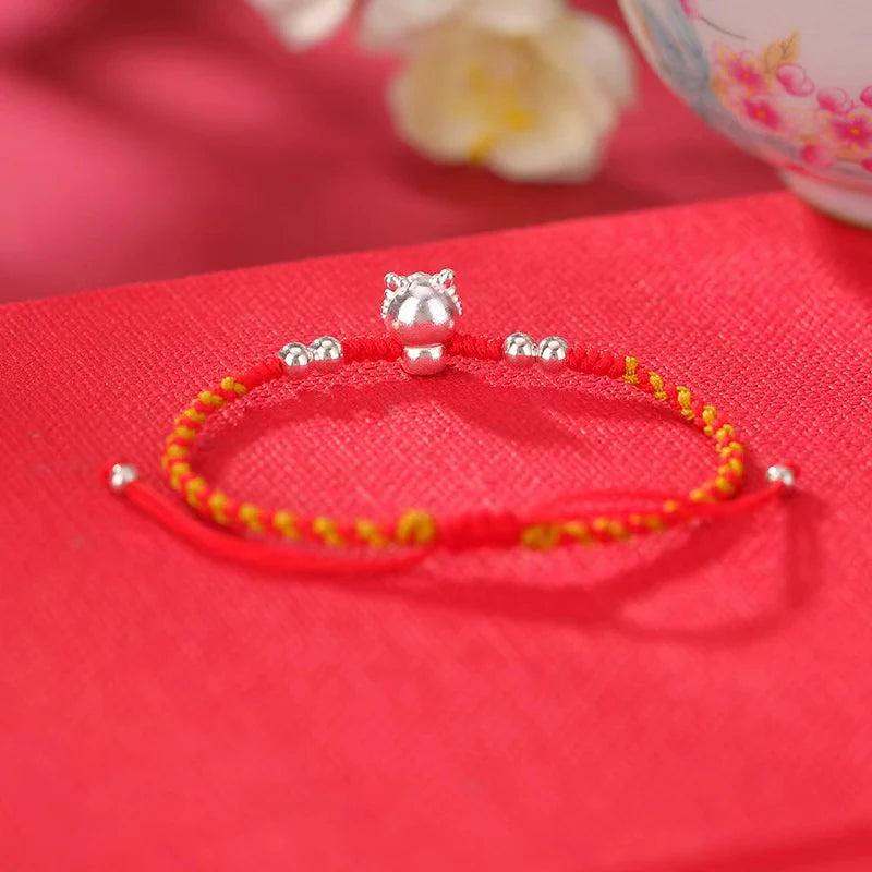 2024 Yeaf of Dragon Red String Bracelet - 925 Sterling Silver Product Details