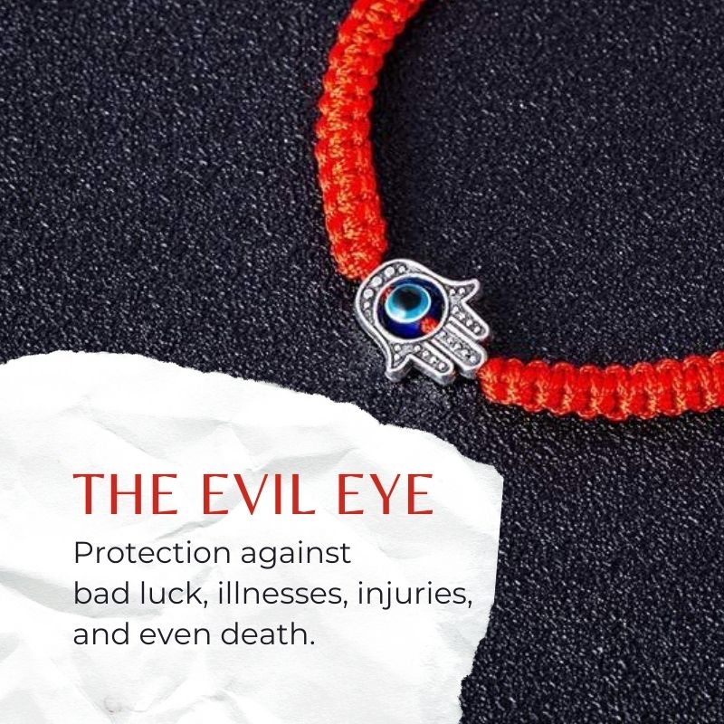 Hamsa Hand Evil Eye Braided Red String Rope Bracelet, Adjustable Blue Evil Eyes Lucky Wish Couple Bracelet, Evil Eye Protection