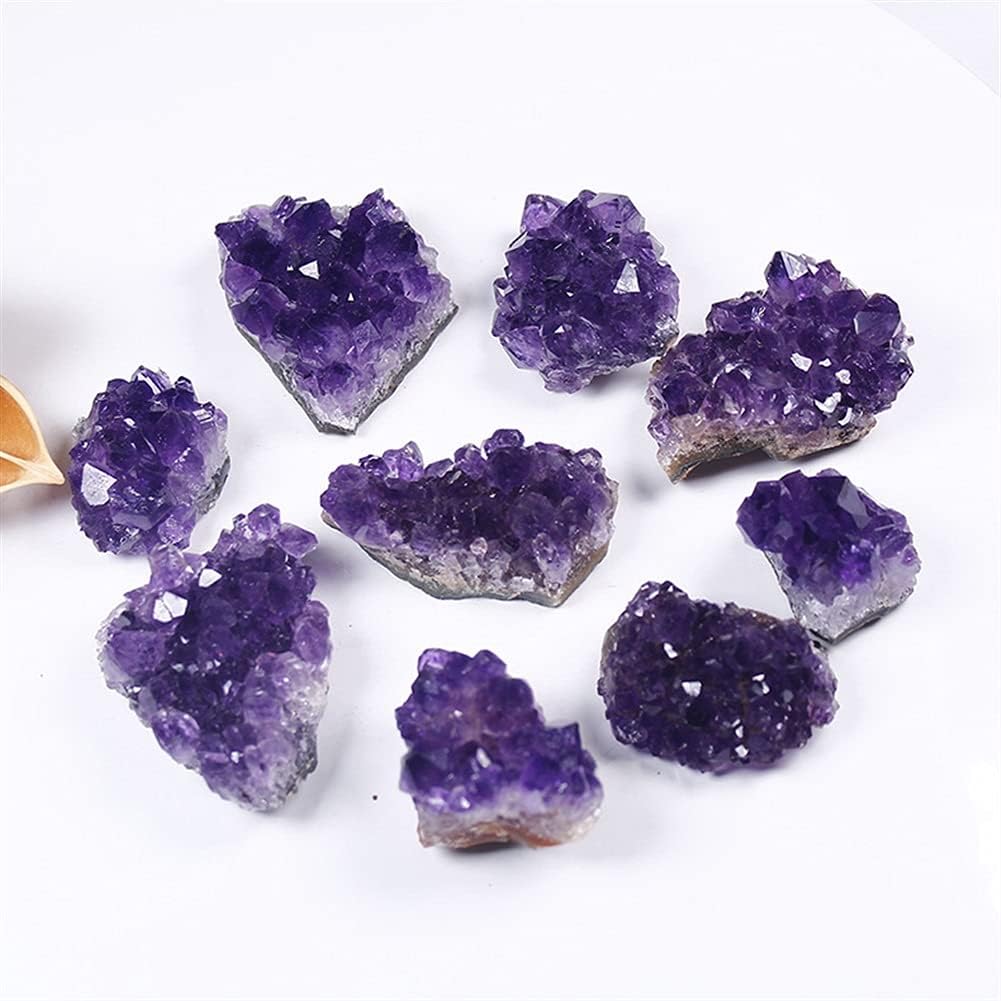 Amethyst Cluster for Witchcraft, Raw Amathesis Crystal Amythestyst Geode Cave, Healing Crystal Stone Ornaments, Feng Shui Home Decoration