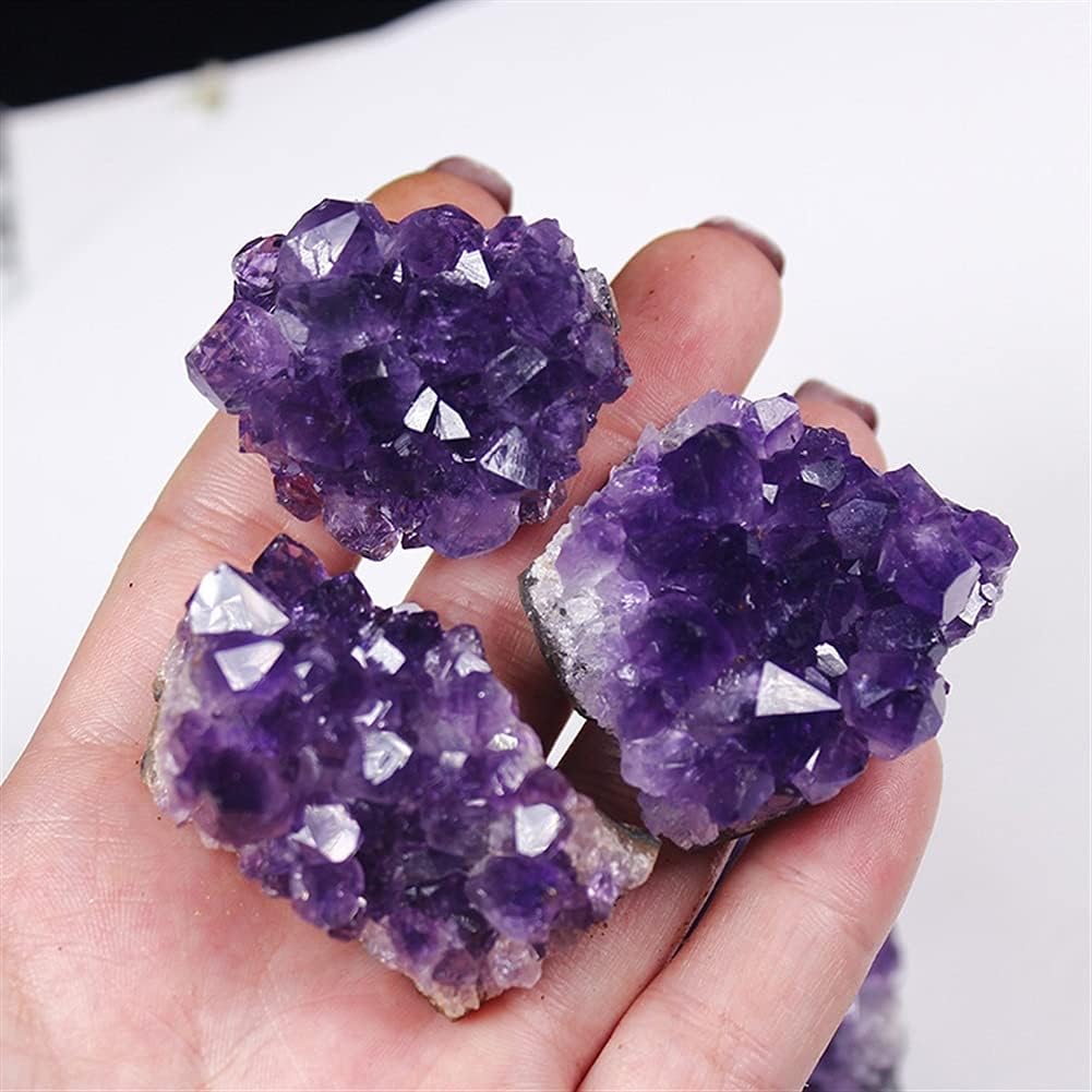 Amethyst Cluster for Witchcraft, Raw Amathesis Crystal Amythestyst Geode Cave, Healing Crystal Stone Ornaments, Feng Shui Home Decoration