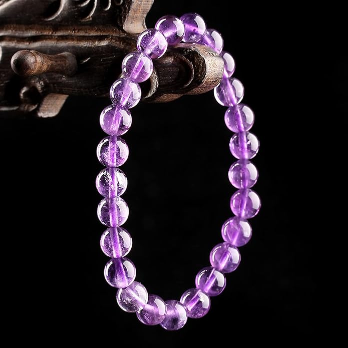 Stunning Amethyst Crystal Bracelet for Women - Natural Stone for Clarity, Protection, and Mindfulness