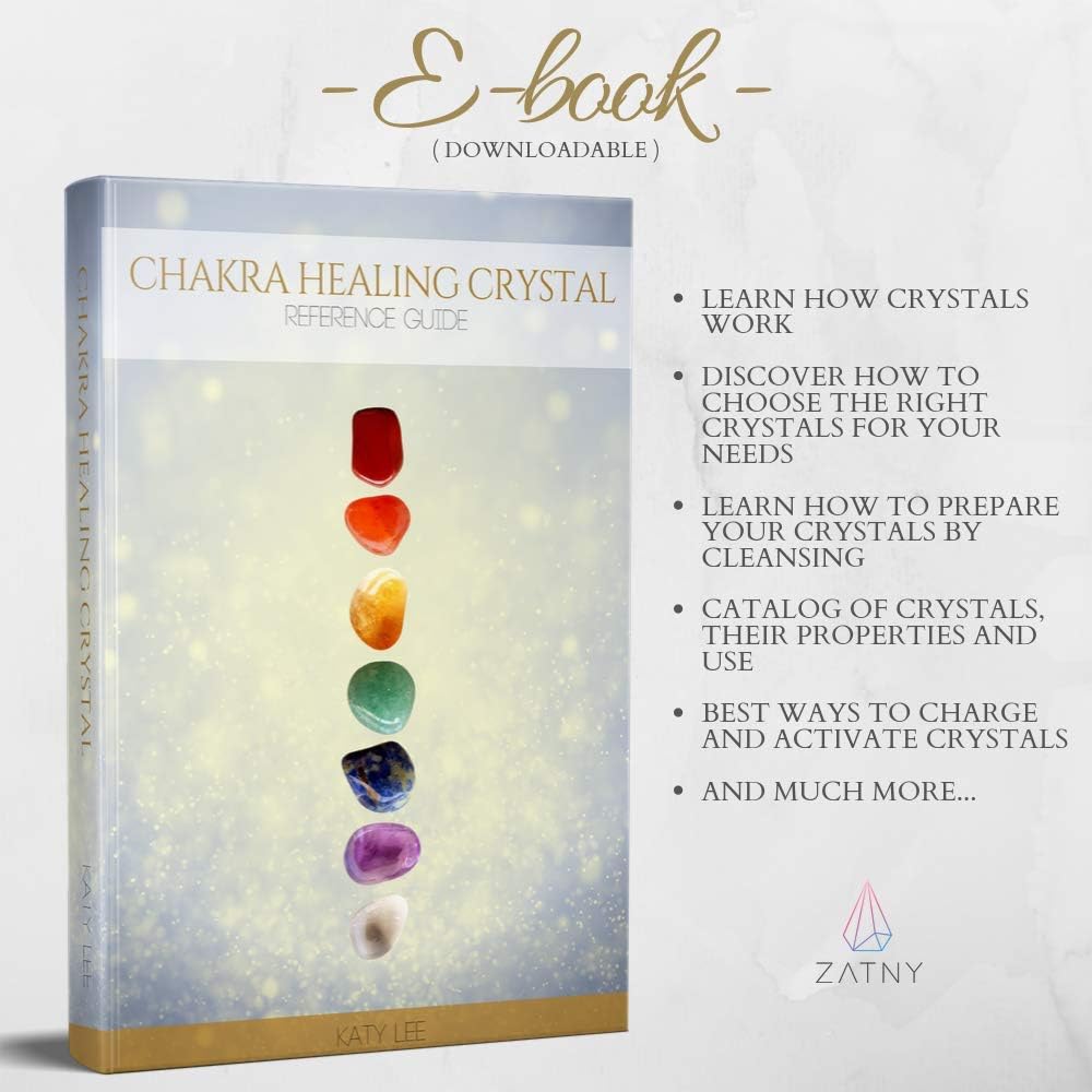 7 Chakra Stones Healing Crystals Set, Crystals and Healing Stones Premium Kit in Wooden Box