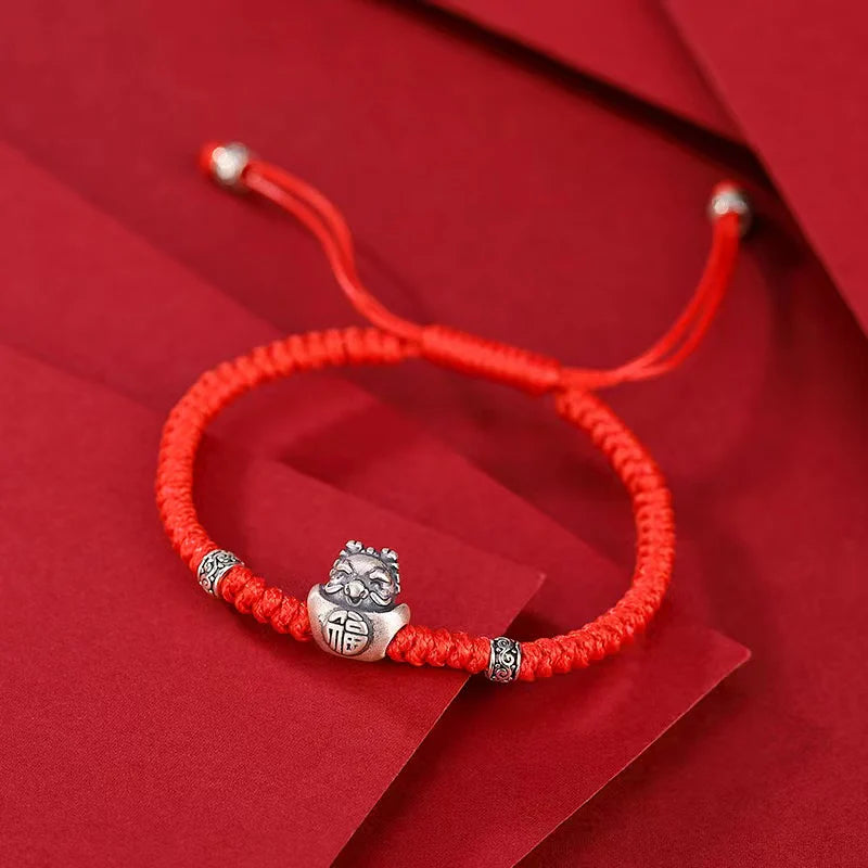 Wealth Ingots Red String Bracelet For Couple - Prosperity Abundance