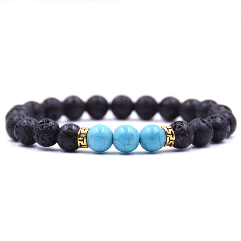 Grounding Lava Rock Beaded Bracelet Essential Oil Diffuser for Women Men, Aromatherapy Ideal for Anti-Anxiety or Anti-Stress