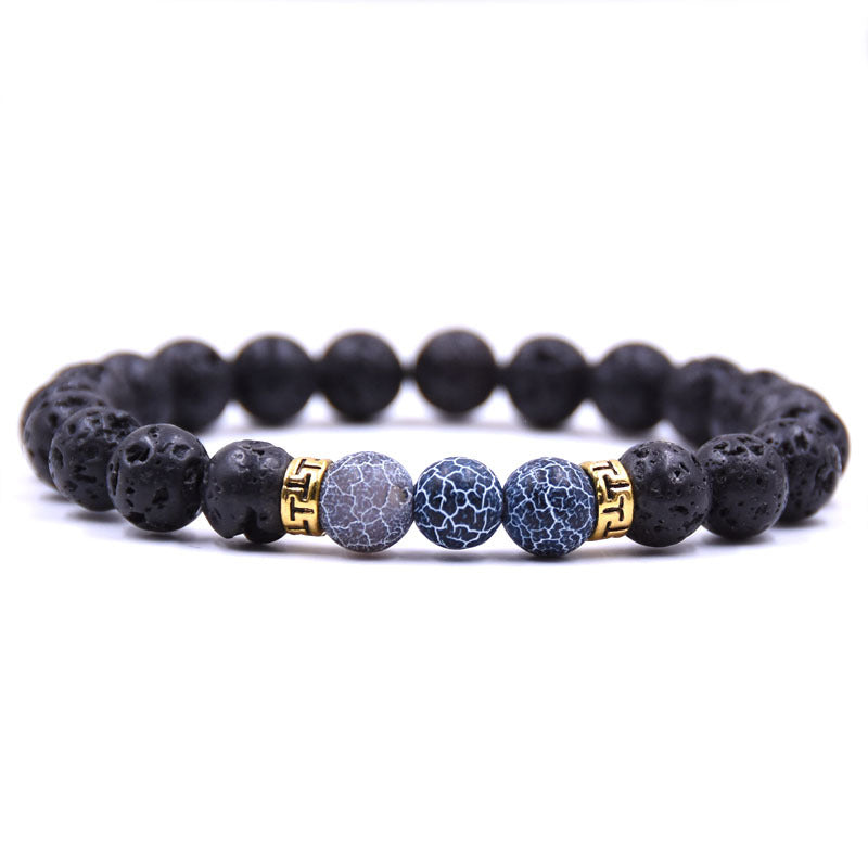 Grounding Lava Rock Beaded Bracelet Essential Oil Diffuser for Women Men, Aromatherapy Ideal for Anti-Anxiety or Anti-Stress