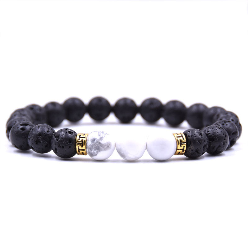 Grounding Lava Rock Beaded Bracelet Essential Oil Diffuser for Women Men, Aromatherapy Ideal for Anti-Anxiety or Anti-Stress