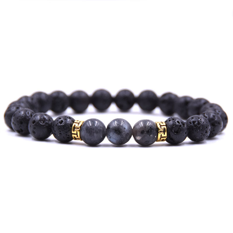 Grounding Lava Rock Beaded Bracelet Essential Oil Diffuser for Women Men, Aromatherapy Ideal for Anti-Anxiety or Anti-Stress