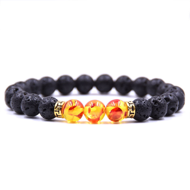 Grounding Lava Rock Beaded Bracelet Essential Oil Diffuser for Women Men, Aromatherapy Ideal for Anti-Anxiety or Anti-Stress