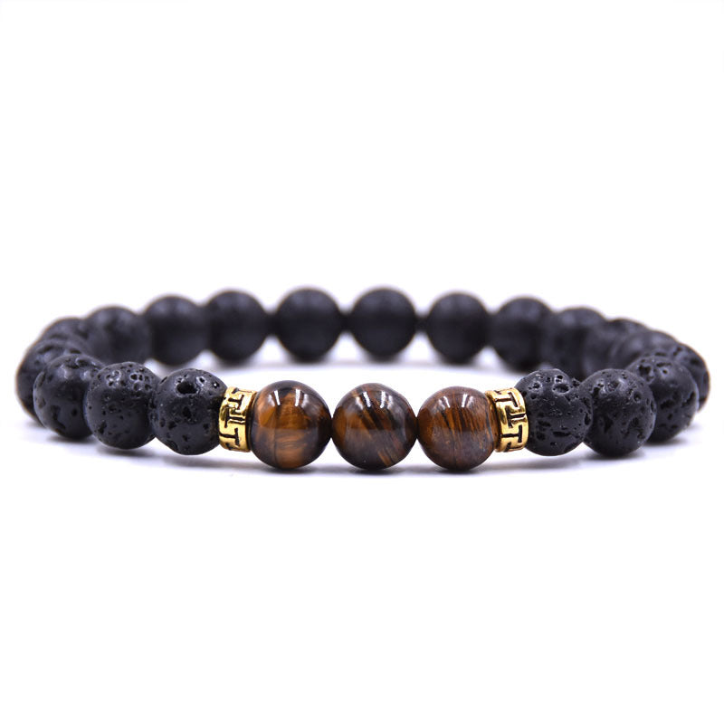 Grounding Lava Rock Beaded Bracelet Essential Oil Diffuser for Women Men, Aromatherapy Ideal for Anti-Anxiety or Anti-Stress