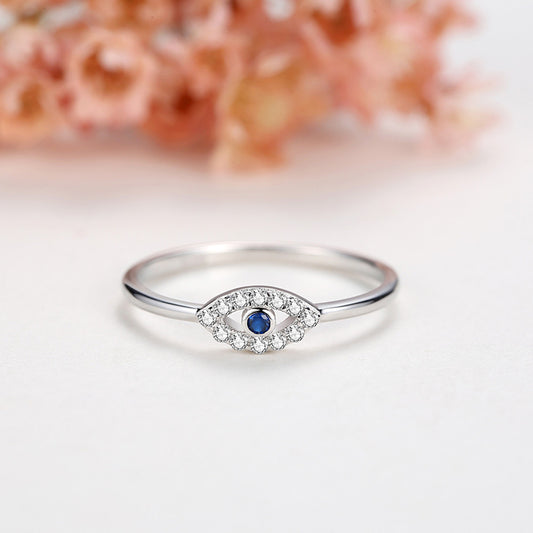 18K Gold Jewelry Sterling Silver 925 Rings Blue Cubic Zirconia Jewelry Cz Ring Engagement Wedding Rings For Women