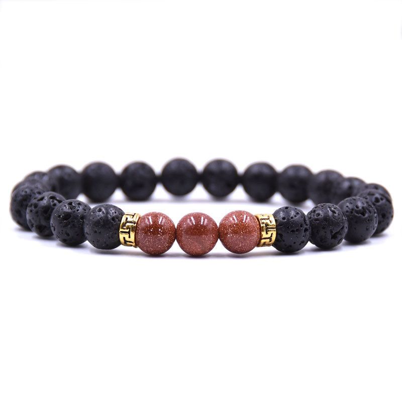 Grounding Lava Rock Beaded Bracelet Essential Oil Diffuser for Women Men, Aromatherapy Ideal for Anti-Anxiety or Anti-Stress