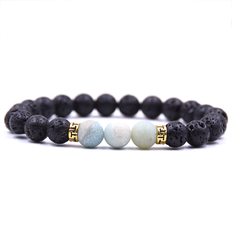 Grounding Lava Rock Beaded Bracelet Essential Oil Diffuser for Women Men, Aromatherapy Ideal for Anti-Anxiety or Anti-Stress