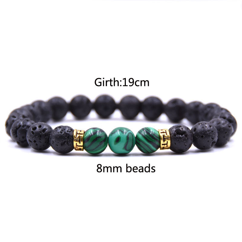 Grounding Lava Rock Beaded Bracelet Essential Oil Diffuser for Women Men, Aromatherapy Ideal for Anti-Anxiety or Anti-Stress