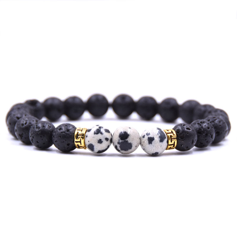 Grounding Lava Rock Beaded Bracelet Essential Oil Diffuser for Women Men, Aromatherapy Ideal for Anti-Anxiety or Anti-Stress