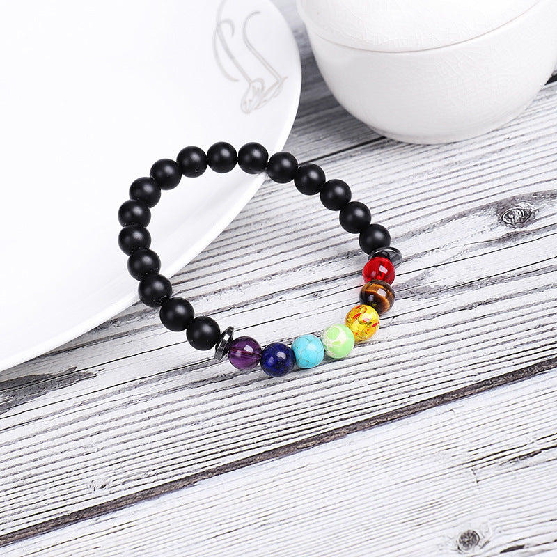 Hematite 7 Chakra Bracelet Set, Reiki Healing Natural Stone Beads Stretchable Unisex Bracelets Set for Women and Men, Inspire Wellness & Health