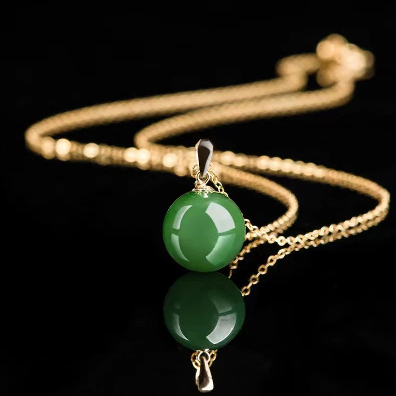 Natural Burma Jadeite Pendant Necklace - Balance And Harmony