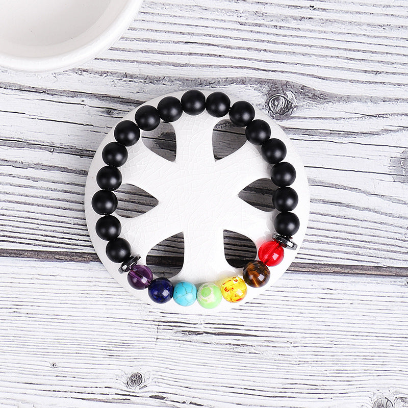 Hematite 7 Chakra Bracelet Set, Reiki Healing Natural Stone Beads Stretchable Unisex Bracelets Set for Women and Men, Inspire Wellness & Health