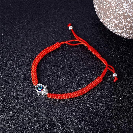 Hamsa Hand Evil Eye Braided Red String Rope Bracelet, Adjustable Blue Evil Eyes Lucky Wish Couple Bracelet, Evil Eye Protection