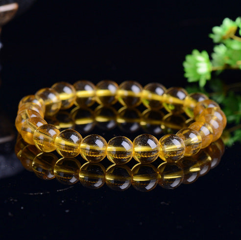 Feng Shui 12mm Citrine Gem Stone Wealth Porsperity Bracelet with Pi Xiu/Pi Yao, Attract Good Luck And Wealth