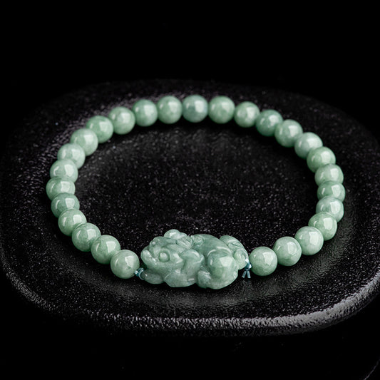 Pixiu bracelet jade jade fortune bracelet bracelet string birth year luck amulet bracelet natural A grade