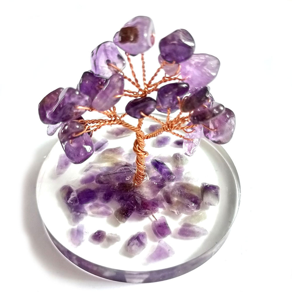 Crystal Money Tree Flat Base, Helps Career Development, Popularity and Improves Luck