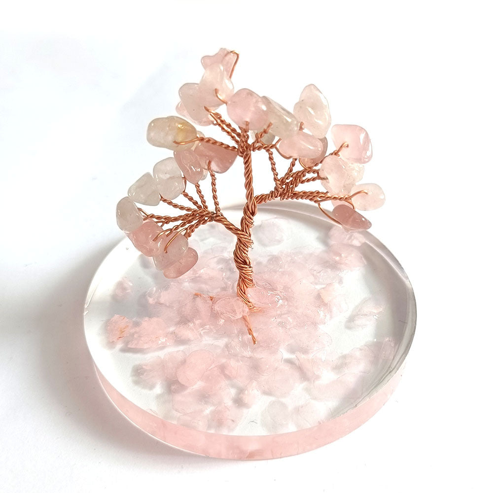 Crystal Money Tree Flat Base, Helps Career Development, Popularity and Improves Luck