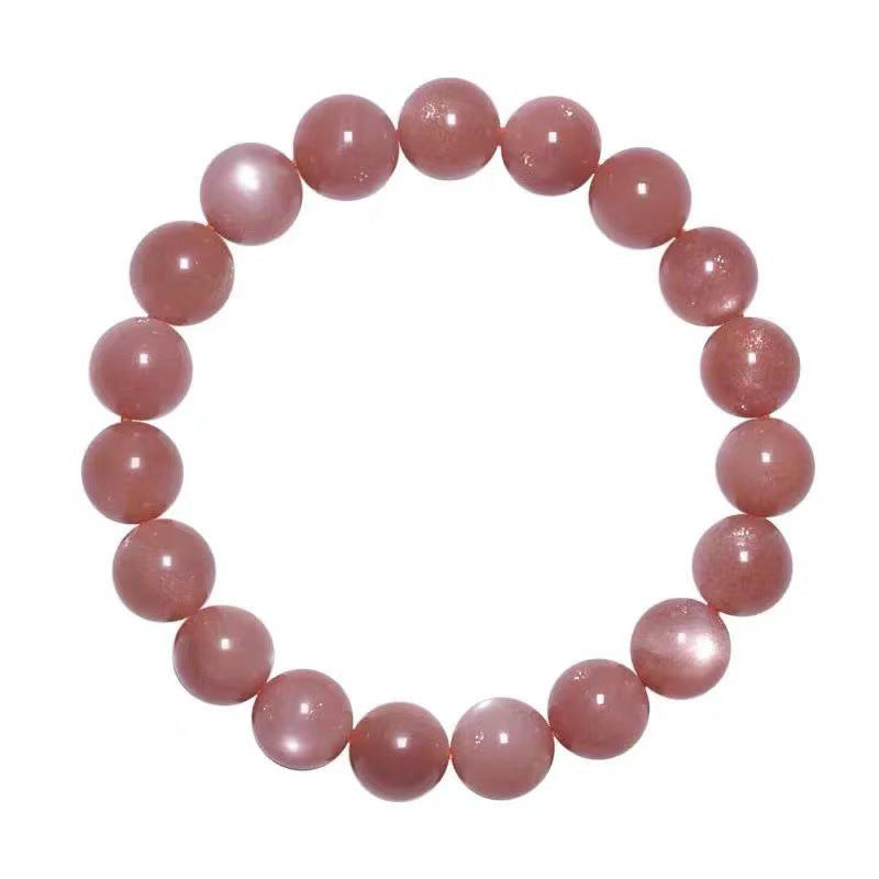 Natural Sunstone Orange Moonlight Stone Bracelets, Moonstone Energizing Bracelet, Orange Bead 6MM/8MM/10MM/12MM