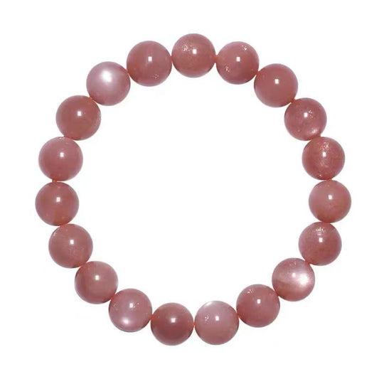 Natural Sunstone Orange Moonlight Stone Bracelets, Moonstone Energizing Bracelet, Orange Bead 6MM/8MM/10MM/12MM