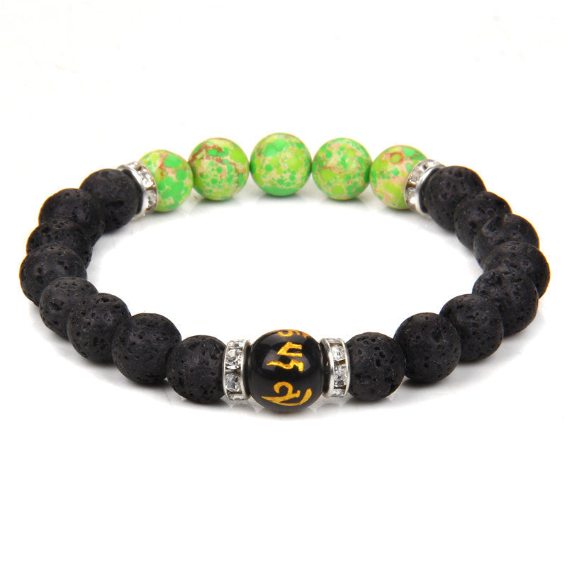 Pulsera Arus 7 Chakras Lymphatic Drainage Chakra Bracelet with Natural Stone Beaded