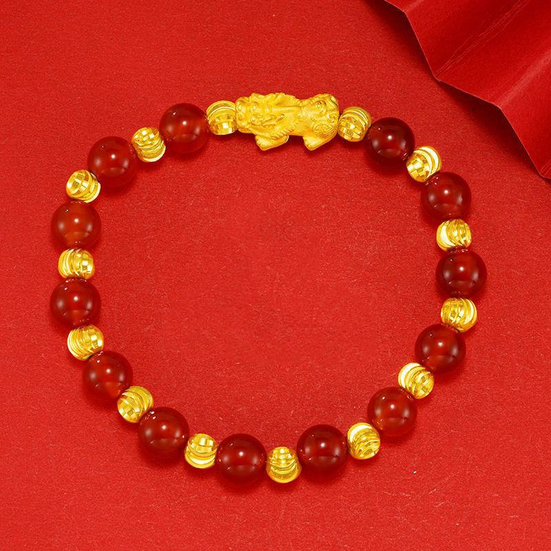 Fengshui Pixiu Emerald Stone Wealth Bracelet