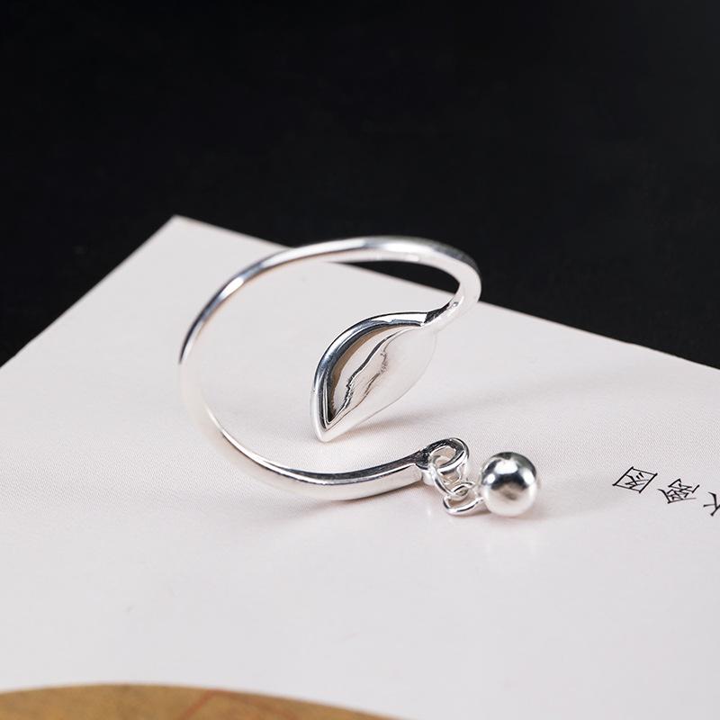 Fengshui Willow Leaf 925 Silver Ring