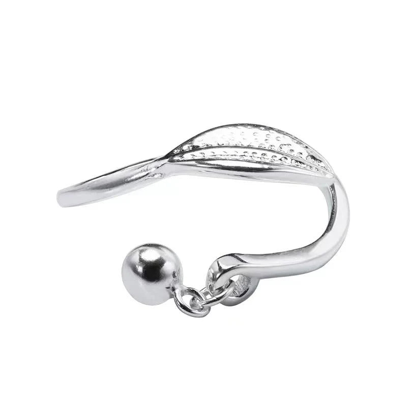 Fengshui Willow Leaf 925 Silver Ring